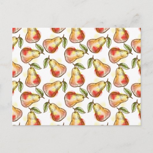 Patroon met peren briefkaart (Voorkant)