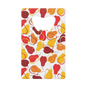 Patroon met peren creditkaart flessenopener