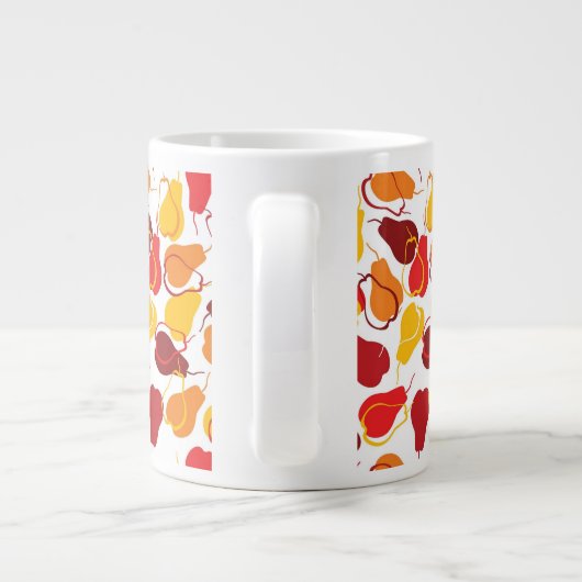 Patroon met peren grote koffiekop (Achterkant)