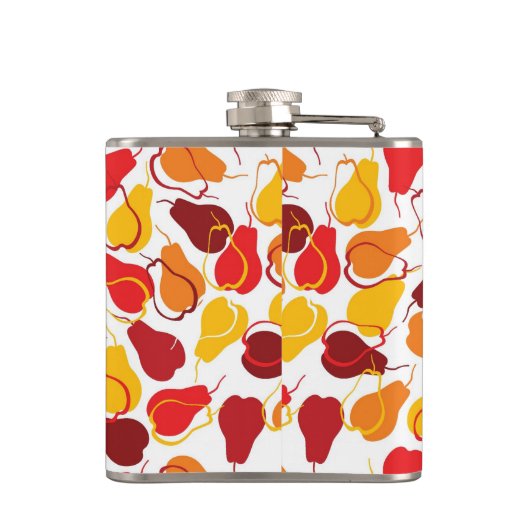 Patroon met peren heupfles (Achterkant)