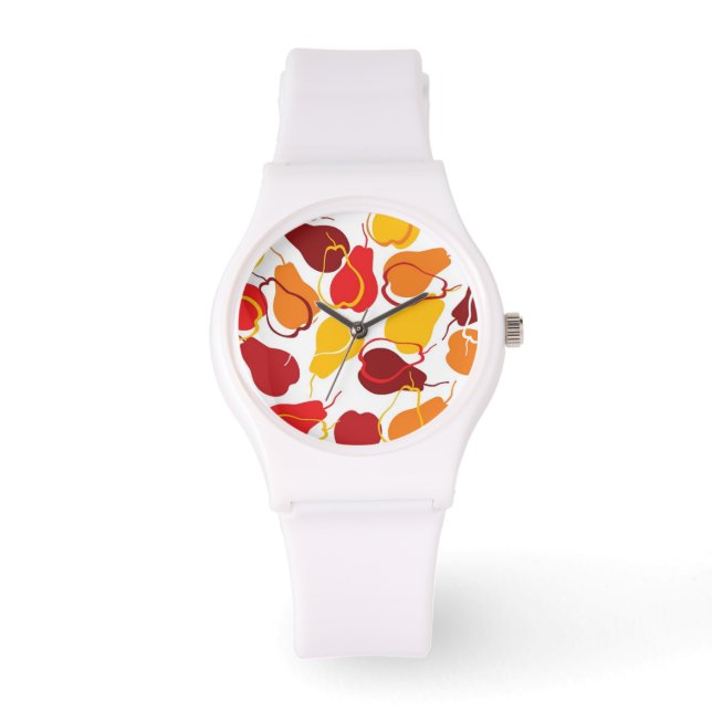 Patroon met peren horloge (Voorkant)