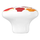 Patroon met peren keramische knop (Zijkant)