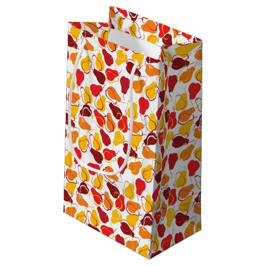 Patroon met peren klein cadeauzakje (Achterkant Gekanteld)