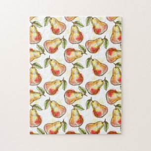 Patroon met peren legpuzzel