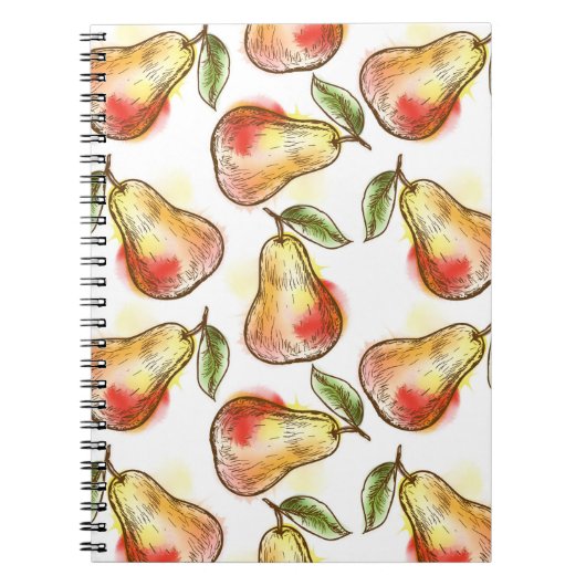 Patroon met peren notitieboek (Voorkant)