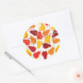 Patroon met peren ronde sticker (Envelop)