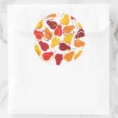 Patroon met peren ronde sticker (Tas)