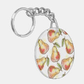 Patroon met peren sleutelhanger (Voorkant Links)