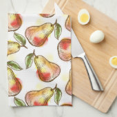 Patroon met peren theedoek (Quarter Fold)