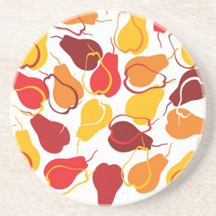 Patroon met peren zandsteen onderzetter