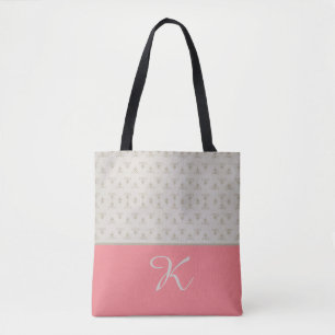 Patroon met Perzikkleur Tote Bag