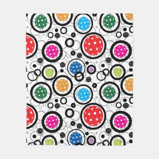 Patroon met Pickleballen  Fleece Deken (Voorkant)