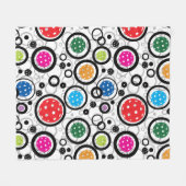 Patroon met Pickleballen  Fleece Deken (Voorkant (Horizontaal))