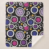 Patroon met Pickleballen op zwart Sherpa Deken (Voorkant)