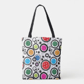 Patroon met Pickleballen Tote Bag (Achterkant)