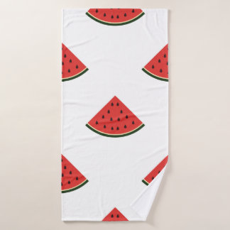  patroon met plakken watermeloen op een wand badhanddoek