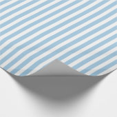 Patroon met platte blauwe en witte strepen cadeaupapier (Hoek)