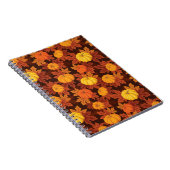Patroon met pompoenen en herfst notitieboek (Rechterzijde)