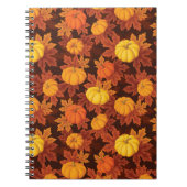 Patroon met pompoenen en herfst notitieboek (Voorkant)