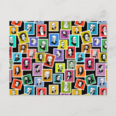 Patroon met portretten van de grootste componisten aankondigingskaart (Voorkant)