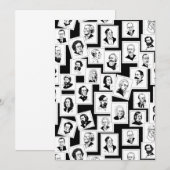 Patroon met portretten van de grootste componisten kaart (Voorkant / Achterkant)