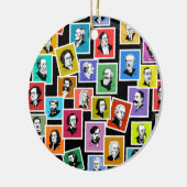 Patroon met portretten van de grootste componisten keramisch ornament (Links)
