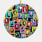 Patroon met portretten van de grootste componisten keramisch ornament (Achterkant)