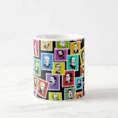 Patroon met portretten van de grootste componisten koffiemok (Center)