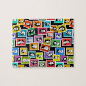 Patroon met portretten van de grootste componisten legpuzzel (Horizontaal)