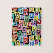 Patroon met portretten van de grootste componisten legpuzzel (Verticaal)