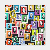 Patroon met portretten van de grootste componisten magneet (Voorkant)