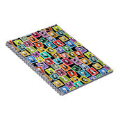 Patroon met portretten van de grootste componisten notitieboek (Rechterzijde)