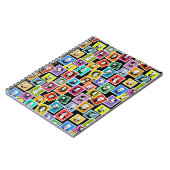 Patroon met portretten van de grootste componisten notitieboek (Linkerzijde)