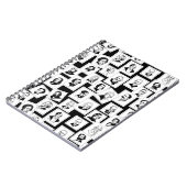 Patroon met portretten van de grootste componisten notitieboek (Linkerzijde)