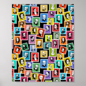 Patroon met portretten van de grootste componisten poster (Voorkant)