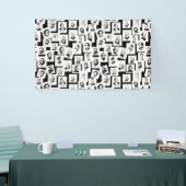 Patroon met portretten van de grootste componisten spandoek (Beurs)