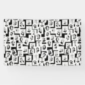 Patroon met portretten van de grootste componisten spandoek (Horizontaal)