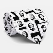Patroon met portretten van de grootste componisten stropdas (Opgerold)