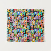 Patroon met portretten van de grootste componisten wandkleed (Voorkant (horizontaal))