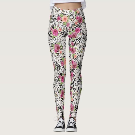 Patroon met proefafdrukken leggings (Voorkant)