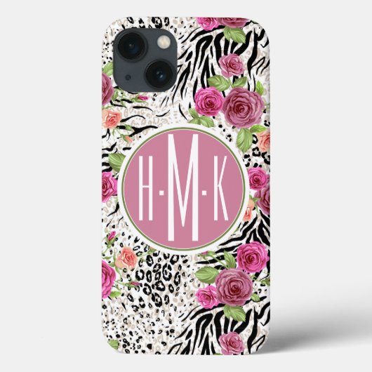 Patroon met proefafdrukken | Monogram Case-Mate iPhone Case (Achterkant)