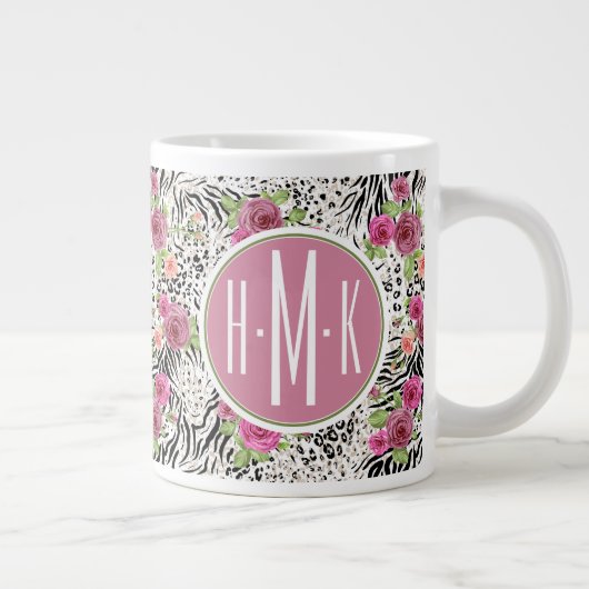 Patroon met proefafdrukken | Monogram Grote Koffiekop (Rechts)