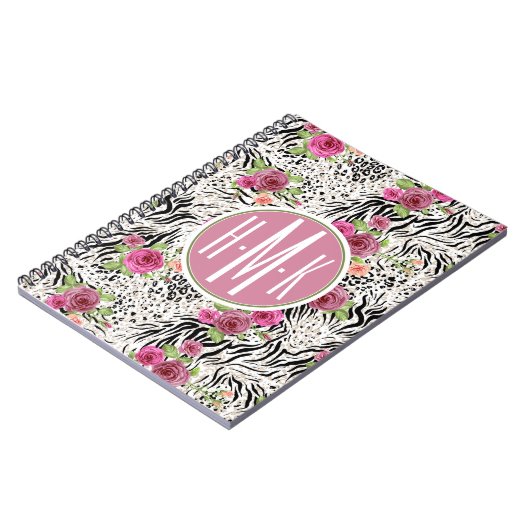 Patroon met proefafdrukken | Monogram Notitieboek (Linkerzijde)