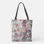 Patroon met proefafdrukken | Monogram Tote Bag (Achterkant)