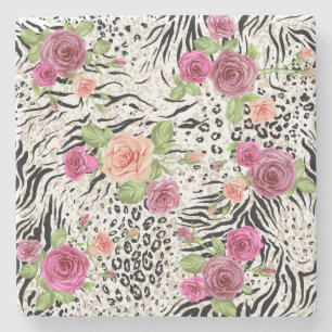 Patroon met proefafdrukken stenen onderzetter