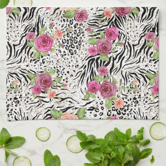 Patroon met proefafdrukken theedoek (Gevouwen)