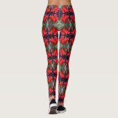 Patroon met rode bloemen 3 leggings (Achterkant)