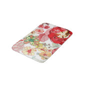Patroon met rode bloemen badmat (Gekanteld)