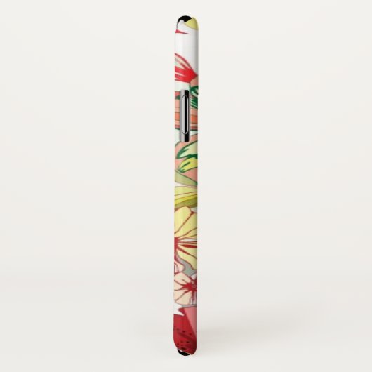 Patroon met rode bloemen Case-Mate iPhone case (Achterkant / rechts)