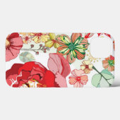 Patroon met rode bloemen Case-Mate iPhone case (Achterkant (horizontaal))